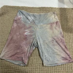 Tie dye soft biker shorts